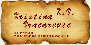 Kristina Vračarević vizit kartica